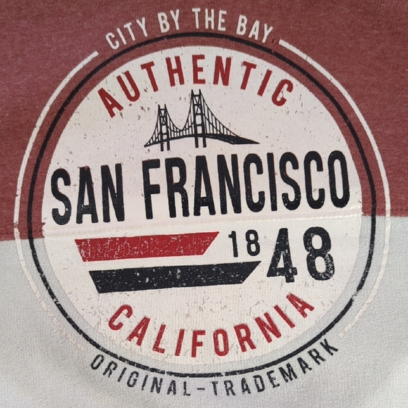 Pink, Grey  and White Colorblock Hoodie San Francisco... Amazing Hoodie... - Picture 12 of 14